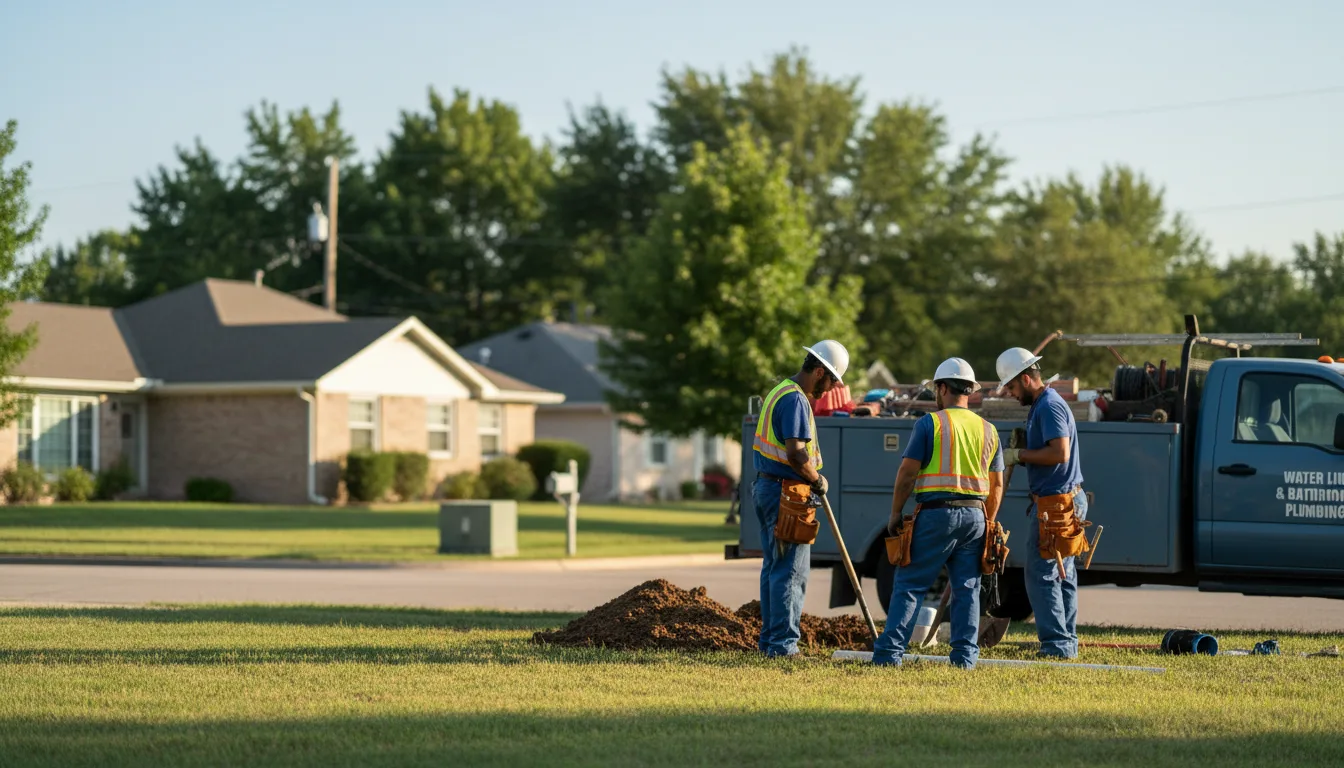 Residential water line and bathroom plumbing service in New Haven, VT